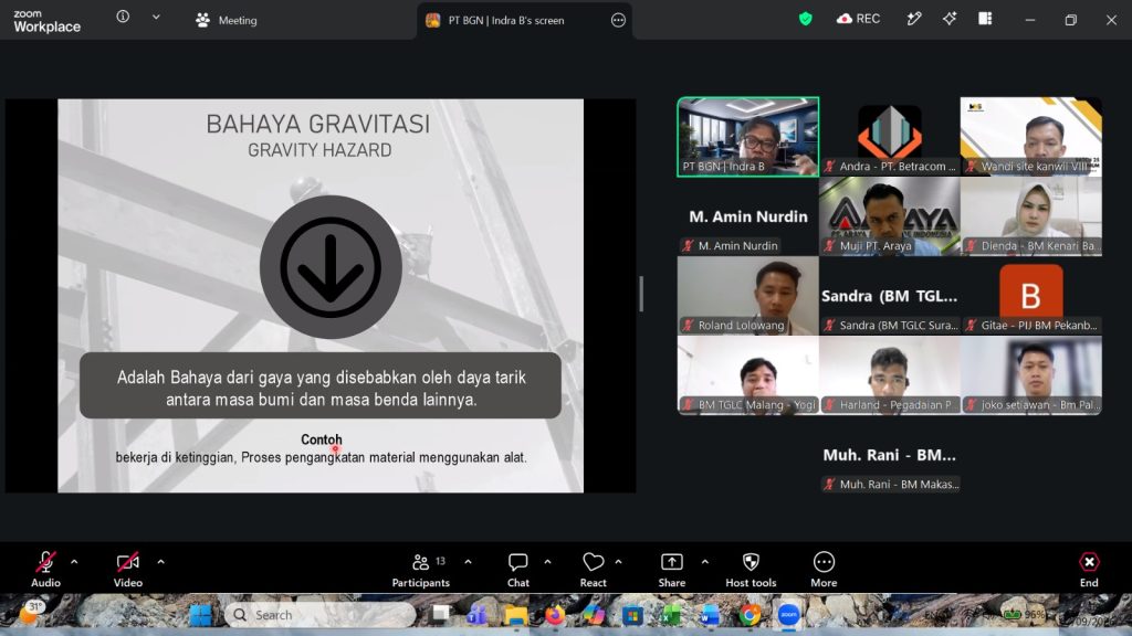 Peserta training TKPK1