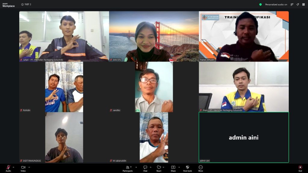 Pelaksanaan training TKBT2