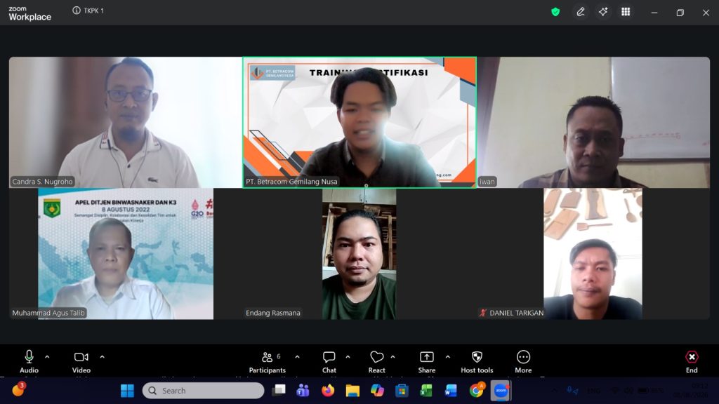 Pelaksanaan training TKPK1